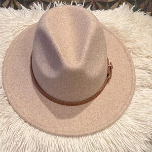 Altar'd State Tan Fedora with Brown Band